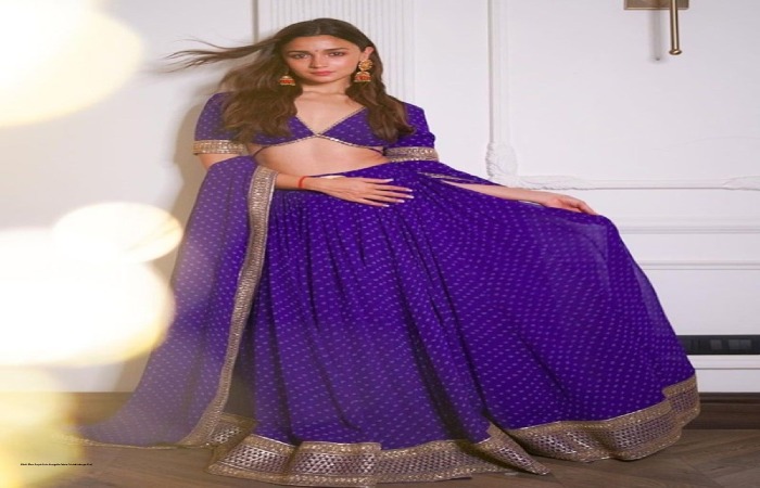 Ethnic Wear Purple Color Georgette Fabric Printed Lehenga Choli