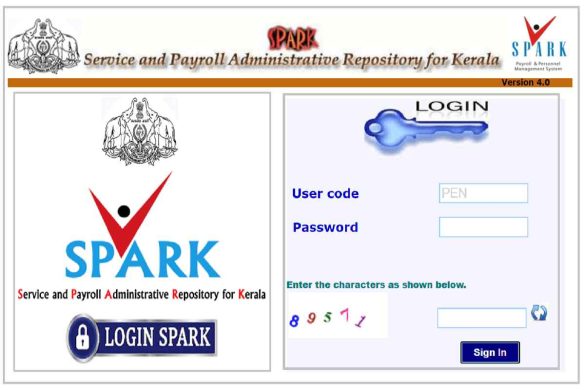SPARK Kerala Employee Salary Slip Download