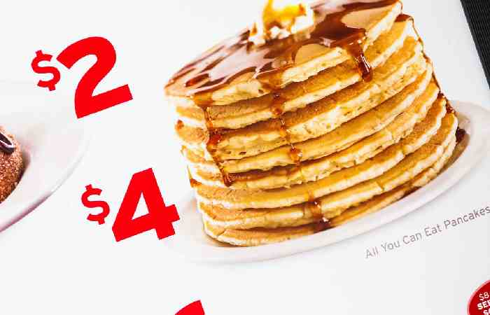 Denny's Breakfast Menu and All You Can Eat Pancakes