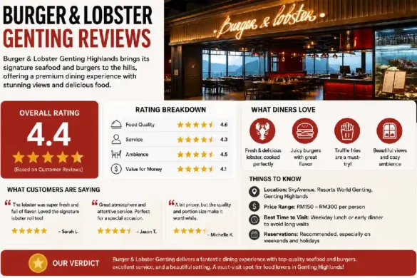 burger & lobster genting reviews