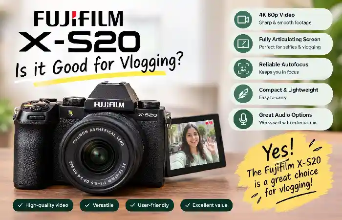 fujifilm X-S20 camera good for vlogging