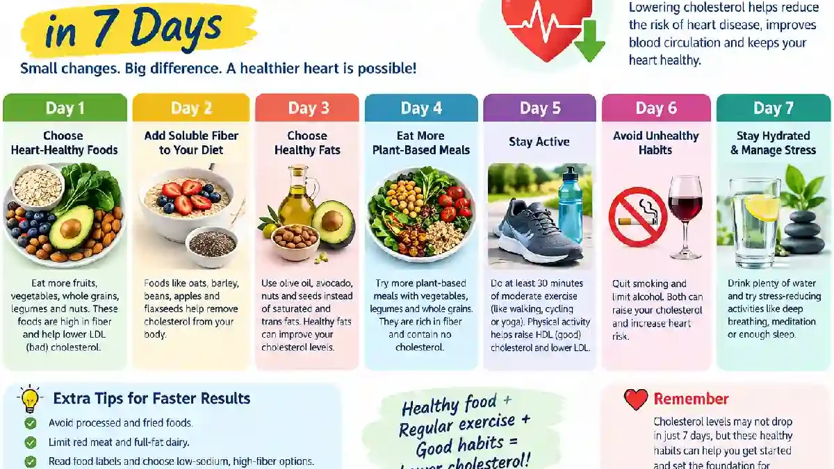 How to Reduce Cholesterol in 7 Days: A Practical Heart-Healthy Plan