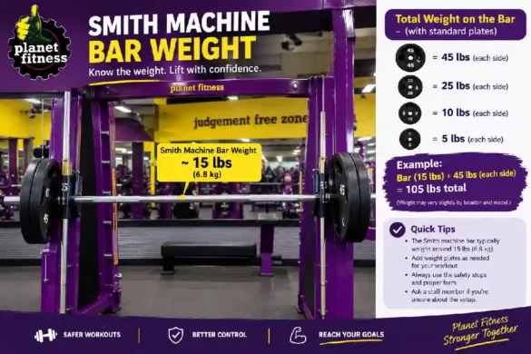 planet fitness smith machine bar weight