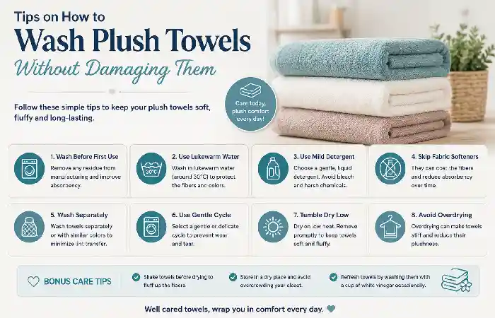 tips to wash plush towel them