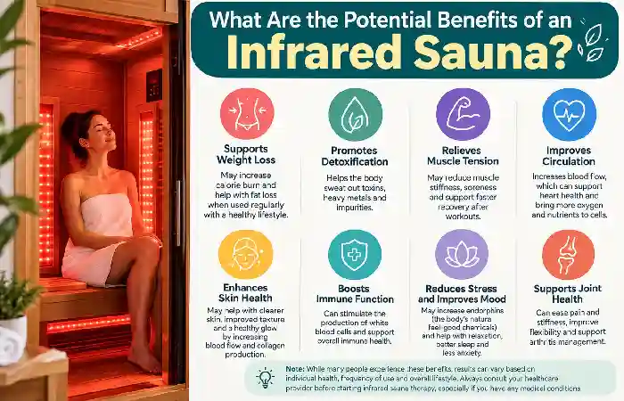 what are potential benefits of infrared sauna