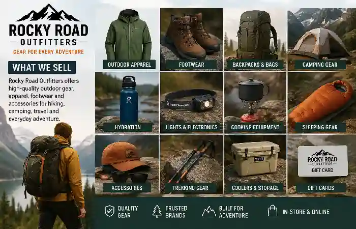 what does rocky road outfitters sell