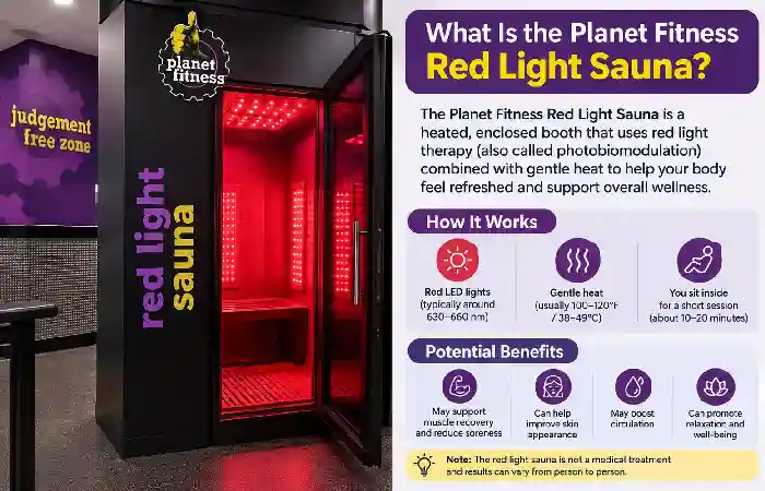 what is planet fitness red light sauna